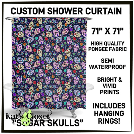 Sugar Skulls 71 x Shower Curtain SHOWER CURTAINS