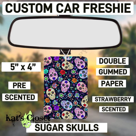 Sugar Skulls Car Freshie - Strawberry Scented CAR FRESHIES