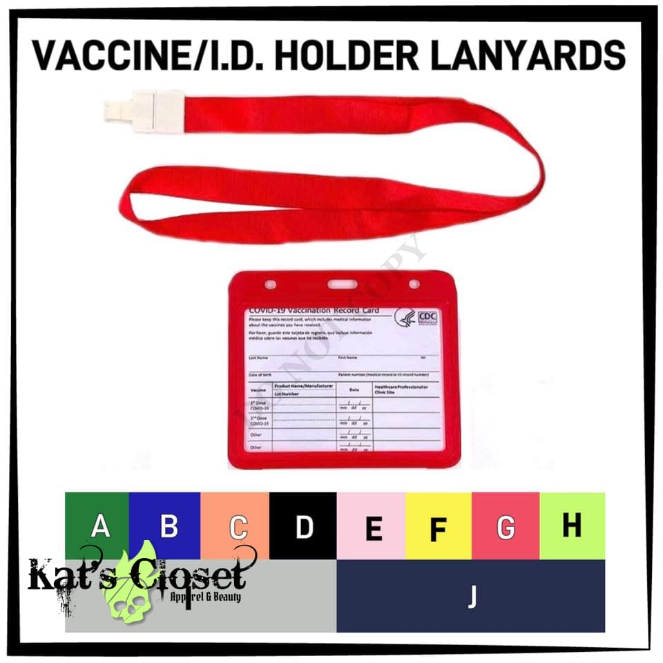 Vaccine/ID Holder w/Matching Lanyard ID Holders