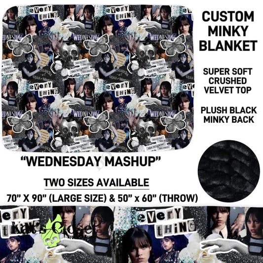 Wednesday Mashup Minky Blanket - PRE-ORDERS CLOSED ETA Mid/Late Jan Ordered Pre-Orders