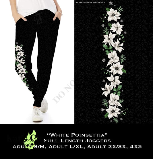 White Poinsettia Joggers JOGGERS