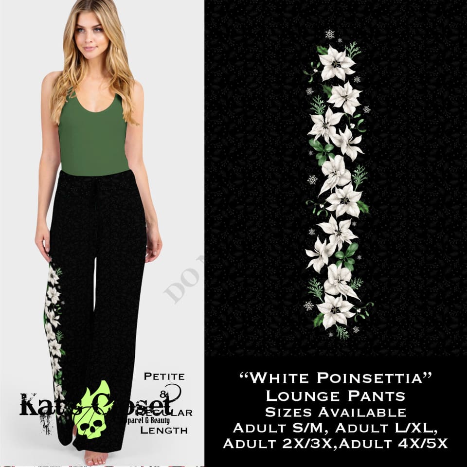 White Poinsettia - Lounge Pants LOUNGE PANTS